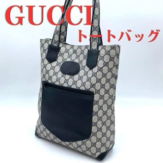 GUCCI 古馳 托特包 老古馳 GG Supreme 灰色 海軍藍 GG紋 皮革 PVC 日本直送 二手