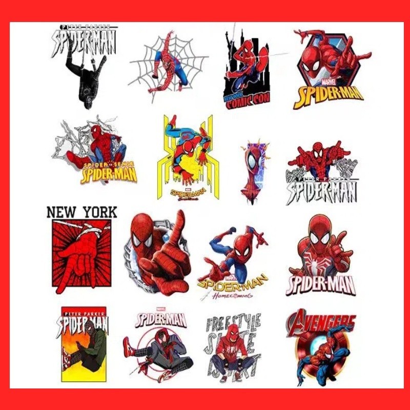 Marvels Spiderman 熱轉印燙印貼紙與 Kirschner 補丁