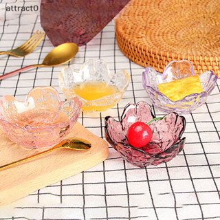 Attact 小玻璃碟北歐風格鑲金玻璃醬碗迷你日式櫻花調味盤冰淇淋水果沙拉 TW