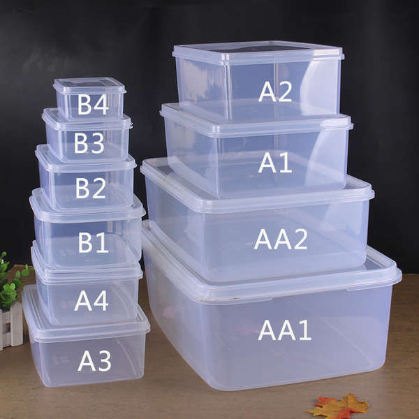 a4塑膠透明收納盒帶蓋小號窄長型收拾整理收納盒子密封箱收納神器