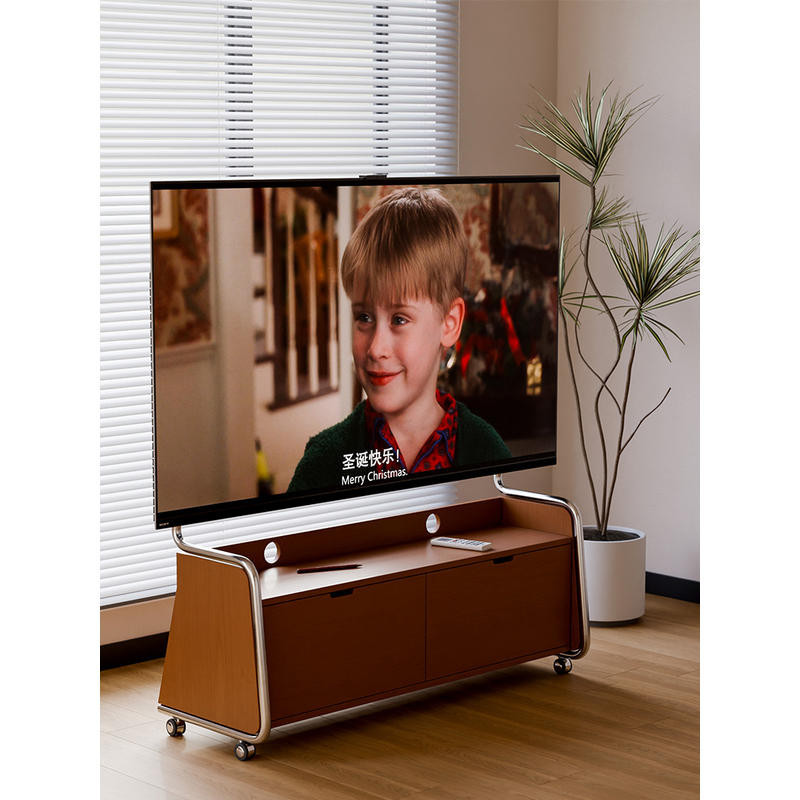 熱賣商品木西家可移動電視機支架北歐中古客廳臥室顯示器支架落地式電視櫃