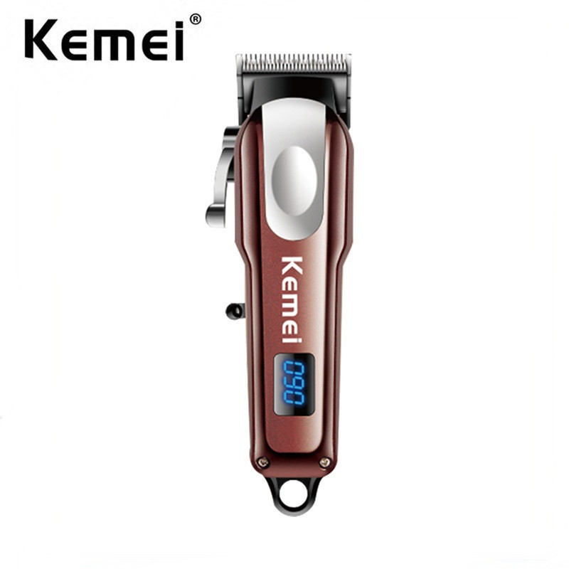 Kemei USB 無線可充電專業褪色理髮店頭髮修剪器男士電動切割機
