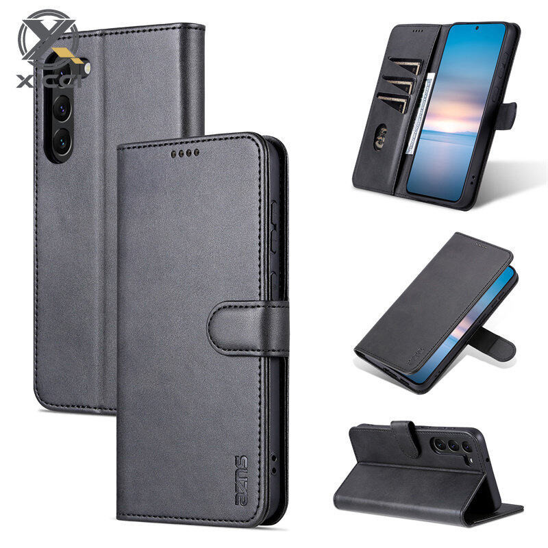 SAMSUNG Xicci 適用於三星 S24 Ultra/S24 Plus/S24 手機殼磁性皮革錢包卡槽翻蓋保護手機