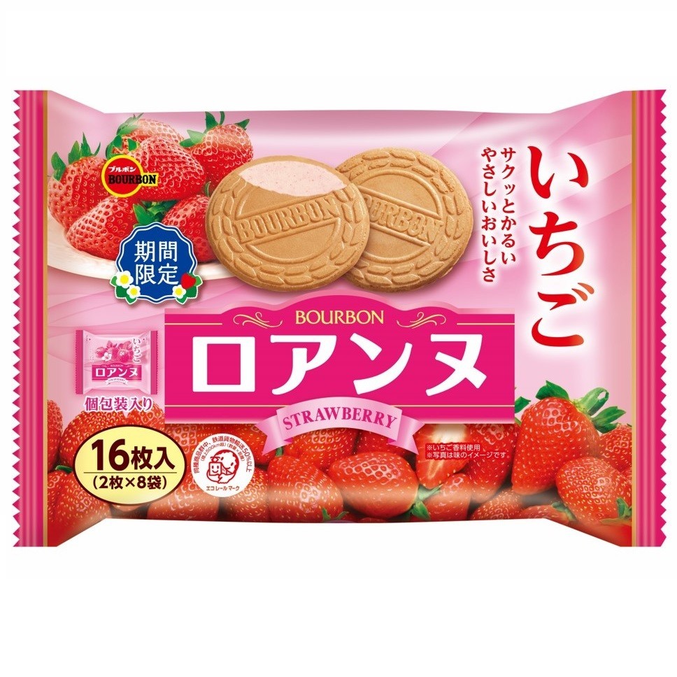 北日本法蘭酥威化餅草莓味（家庭號）16枚入