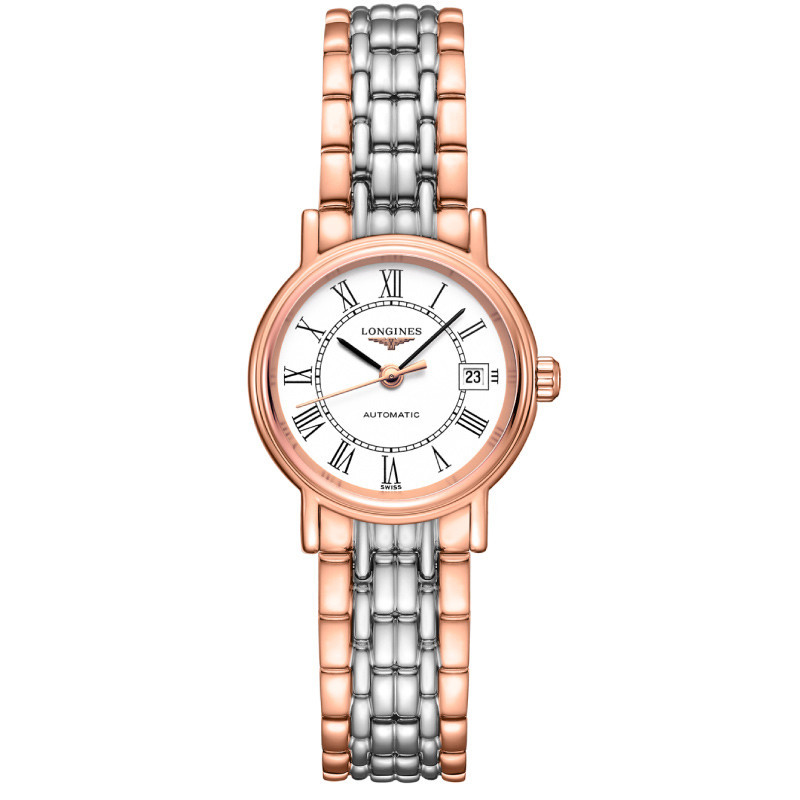 Longines浪琴女表瑰麗系列鋼帶機械錶時尚瑞士手錶L4.321.1.11.7Longines