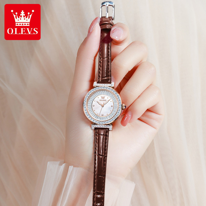 手錶腕錶現貨禮物時尚休閒熱銷典雅鑲鑽石英錶防水女士手錶女表