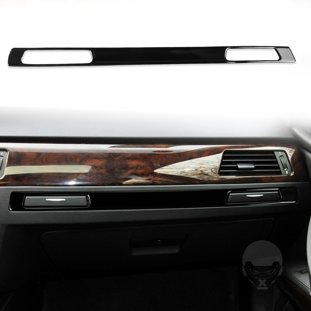 適用於 BMW 老3系E90副駕駛水杯條改裝鋼琴黑裝飾框汽車內飾配件