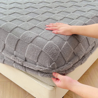 提花床罩 天鵝絨床單 格子布床單 加厚刷毛床墊保護罩 床笠 防靜電