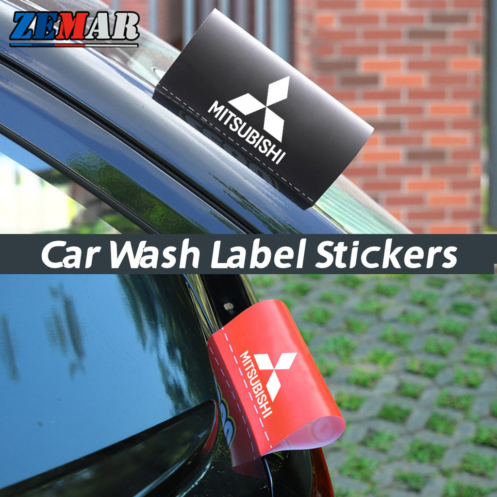 MITSUBISHI 三菱汽車標誌清洗標籤貼紙風格貼紙汽車後備箱裝飾貼紙 PVC 汽車時尚創意裝飾適用於 Xpander