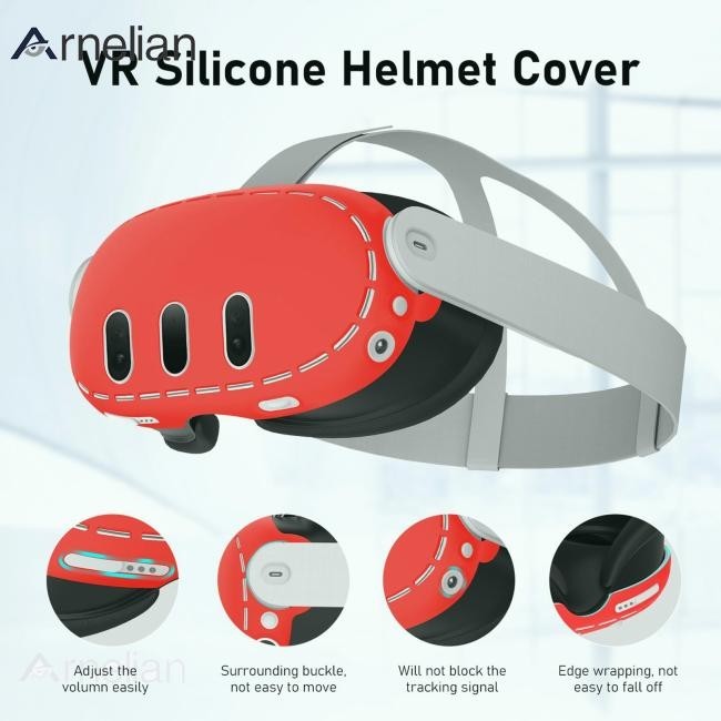 Arnelian Goggles 保護 VR 皮膚保護套矽膠套 VR 防刮眼鏡配件兼容 Meta Quest3