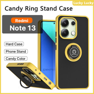 Redmi Note 13 Case Note 13 Pro Plus 5G 外殼硬質亞克力環支架外殼防震支架車載磁性支