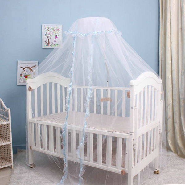 ⋞嬰兒蚊帳罩⋟現貨 嬰兒床寶寶床落地蚊帳 開門宮廷式蚊帳 通用提花嬰兒床蚊帳支架
