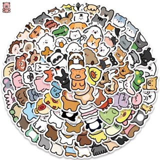 100 件裝可愛動物卡通塗鴉貼紙貼花 DIY 筆記本筆記本電腦手機日記裝飾貼紙兒童經典玩具