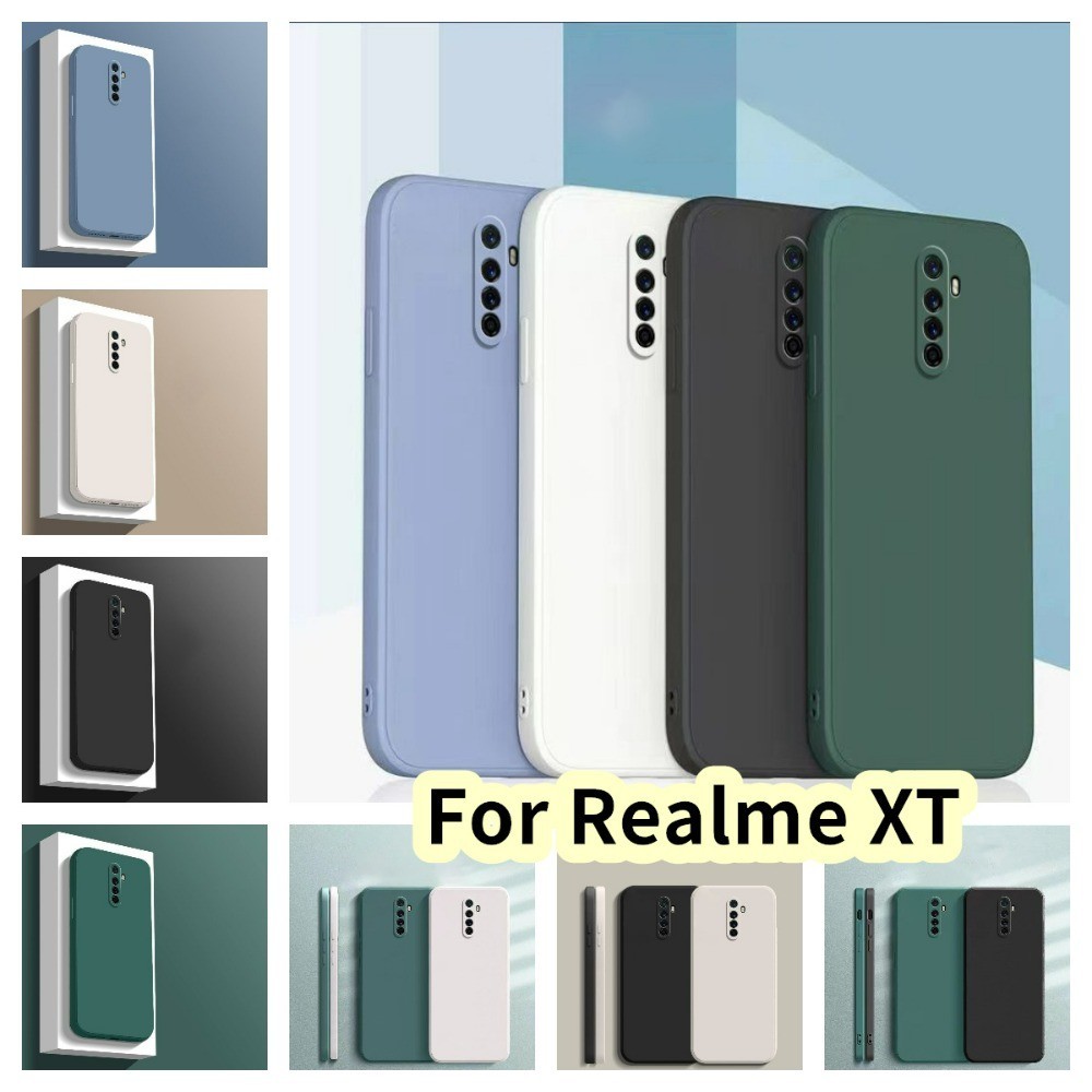【吉田】適用於 Realme XT 矽膠全保護殼防污彩色手機殼保護套