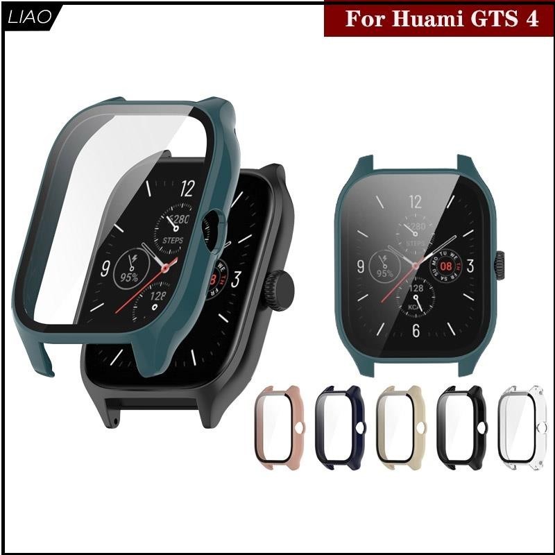 【尚品】適用於 華米 Amazfit GTS 4 gts4 的保護殼硬質 PC 機殼带鋼化玻璃屏幕保護膜 保護套