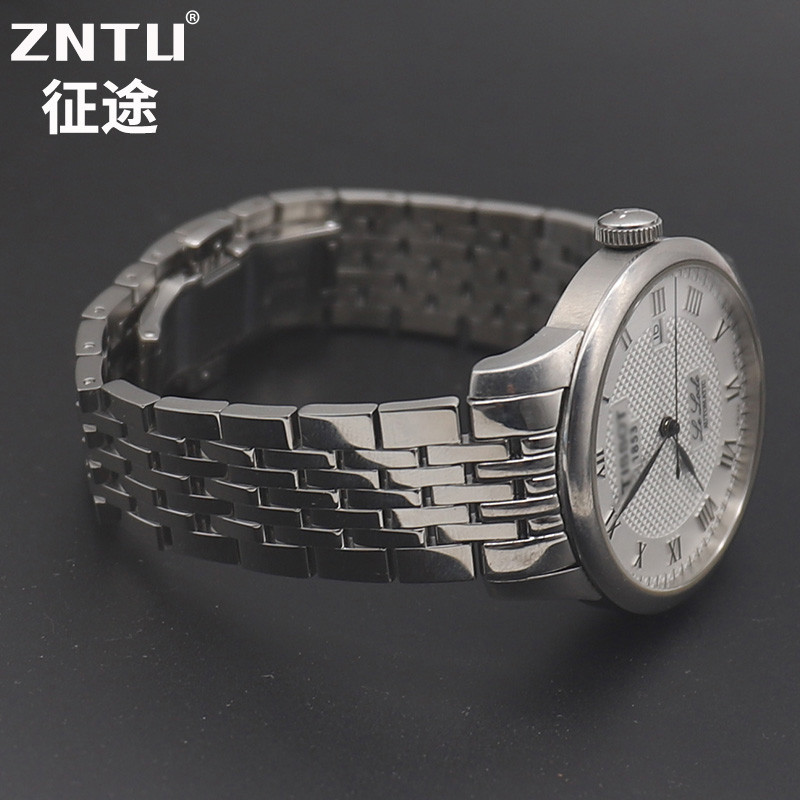 新徵途適配天梭錶帶鋼帶力洛克T41庫圖T035原裝蝴蝶扣男女1853錶鏈