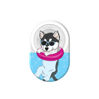 Magsafe強磁啪嗒磁吸手機支架卡通少女泡氣囊摺疊伸縮 游泳圈小狗
