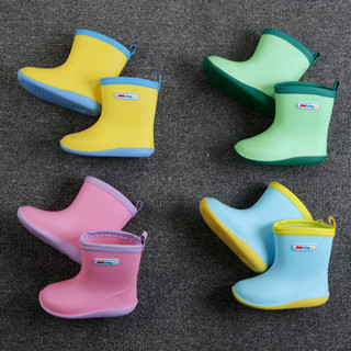 雨鞋 雨靴 男女童防滑刷毛寶寶雨鞋小孩四季水雨靴