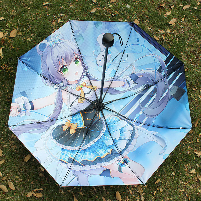 【動漫卡通晴雨傘】原神雨傘動漫游戲周邊神里綾華二次元禮物學生兩用黑膠折疊晴雨傘