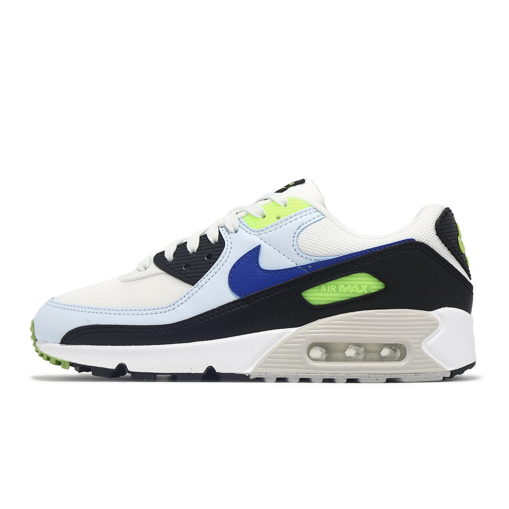 Nike 休閒鞋 Wmns Air Max 90 女鞋 米白 螢光綠 氣墊 復古 [ACS] DH8010-102