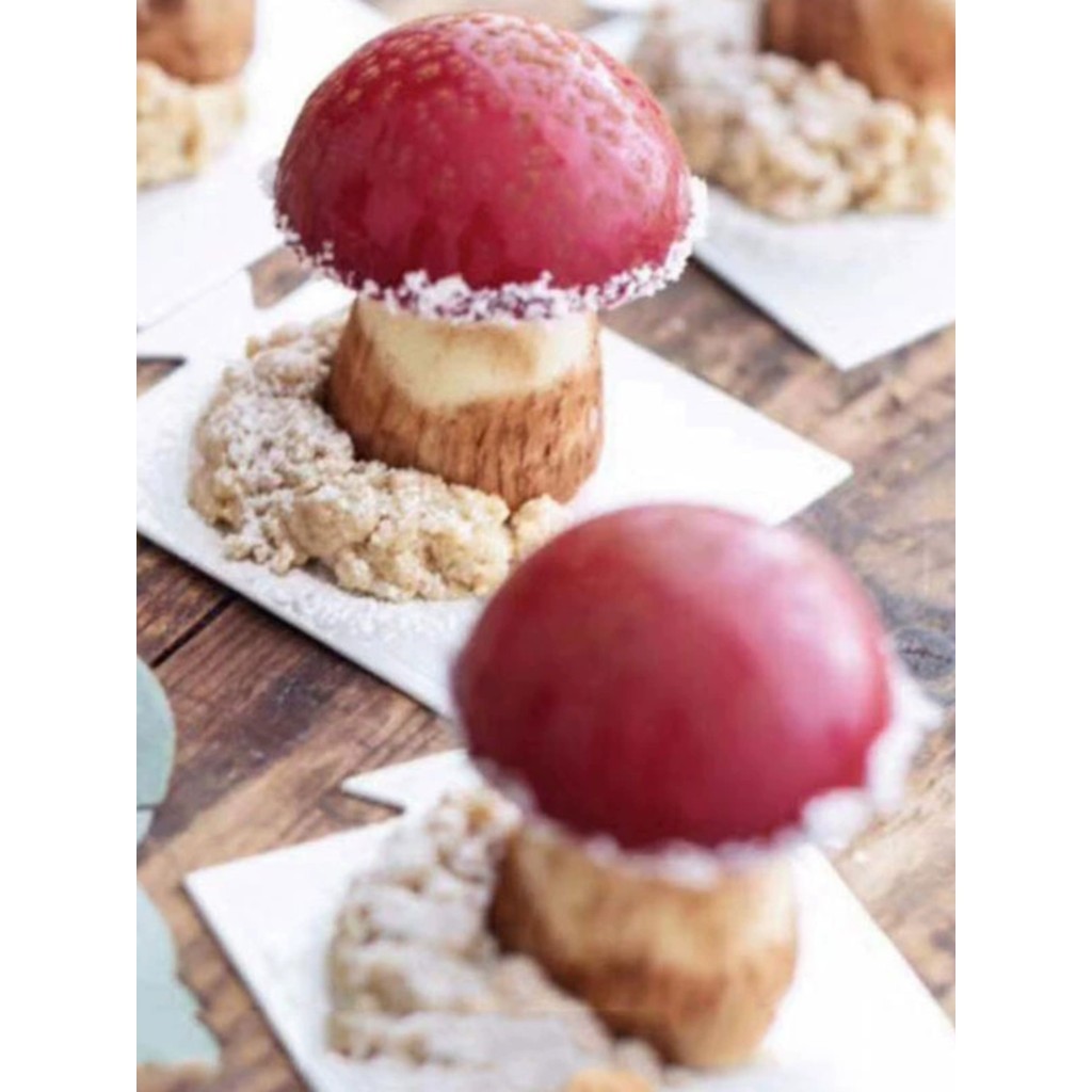 甜品仿真蘑菇慕斯矽膠模具半圓形錐形柱子巧克力蛋糕烘焙磨具