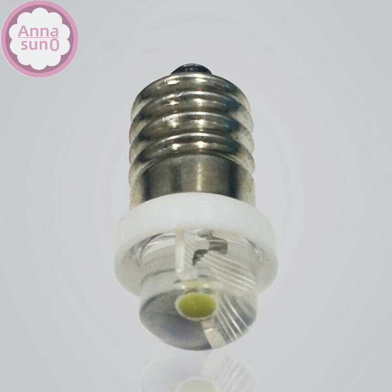 Annasun 3/4.5/6V 0.5W 手電筒燈泡 6000K 白色 LED E10 插座替換燈泡 HG