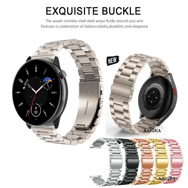 20mm 22mm不銹鋼金屬錶帶適用於華米 Amazfit GTR mini 2 3 4 /GTR2 GTR3 GTR4