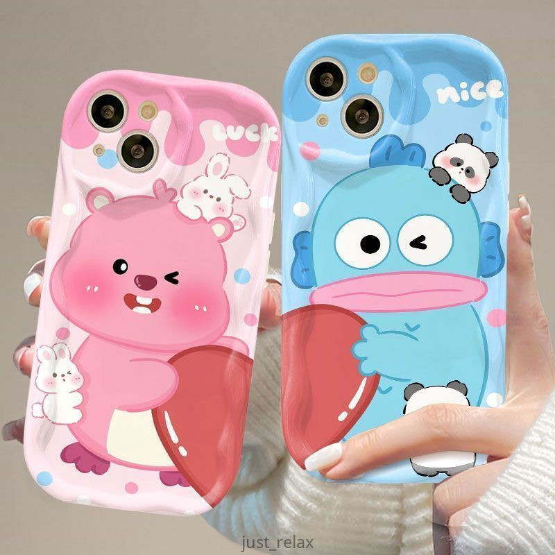 情侶手機殼 醜魚手機殼 loopy手機殼 iphone保護殼 15plus手機殼 全包防摔 蘋果手機殼 可愛手機殼 漢頓