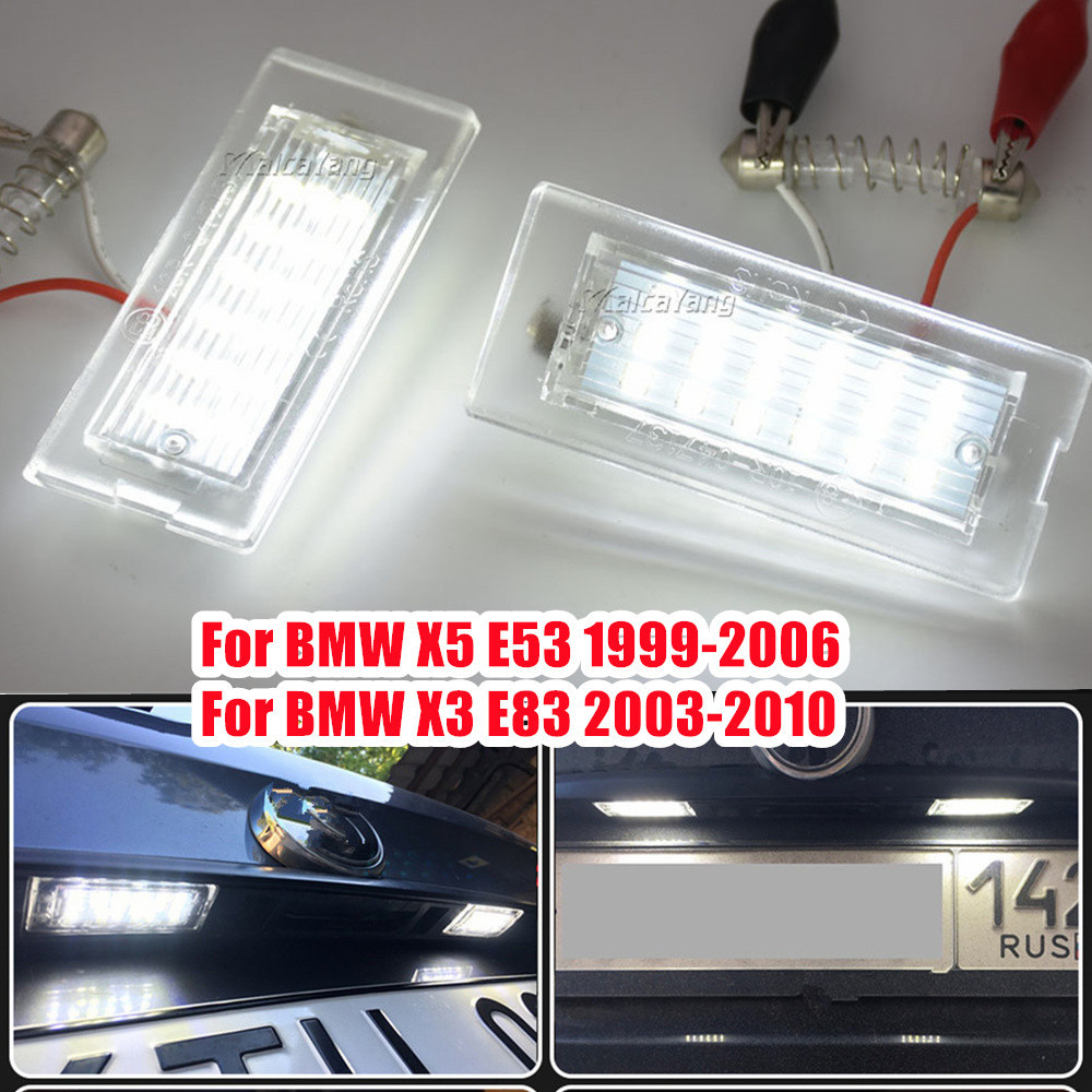 BMW 【質量保證】寶馬 X5 E53 1999-2006 X3 E83 2003-2010 LED 牌照燈汽車配件的新