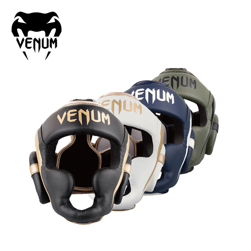 【拳擊護頭】拳擊頭盔 VENUM毒液精英拳擊頭盔全防護 男女搏擊訓練格鬥散打護頭套護具