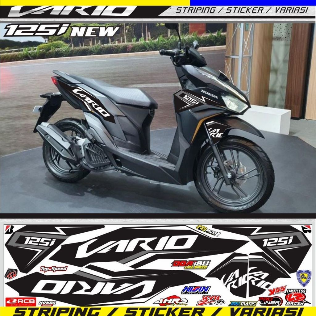 HONDA 條紋摩托車貼紙變化摩托車本田新 vario 125 gen-2 年 2023 2024 條紋