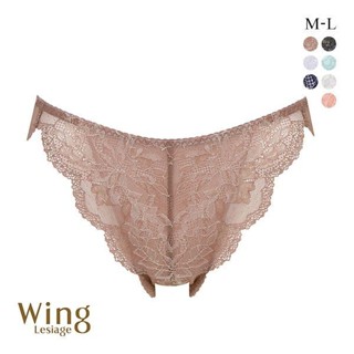 華歌爾Wacoal Wing內褲女無痕蕾絲透氣春夏薄款低腰丁字T褲Chou(40PF1002)(日本直郵)1
