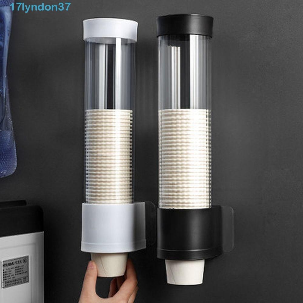 LYNDONB杯子分配器飲水機用錐形或平底杯塑料自動的壁掛式取杯器
