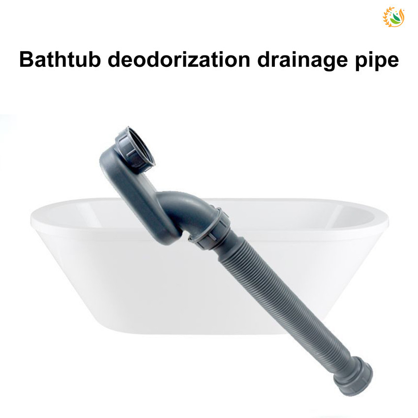 通用浴室水槽扁平防漏水暖獨立式浴缸塑料水管可伸縮薄型排水管 P 存水彎