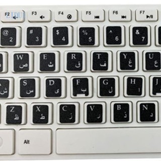 Lidu11 泰語和英語鍵盤貼紙 Kepcap 字母與黑色白色字符