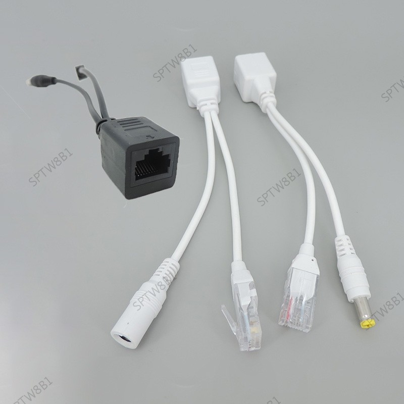 Poe 無源電源 RJ45 DC 以太網供電適配器電纜 POE 分路器注入器電源模塊 12-48v 用於 IP CCTV