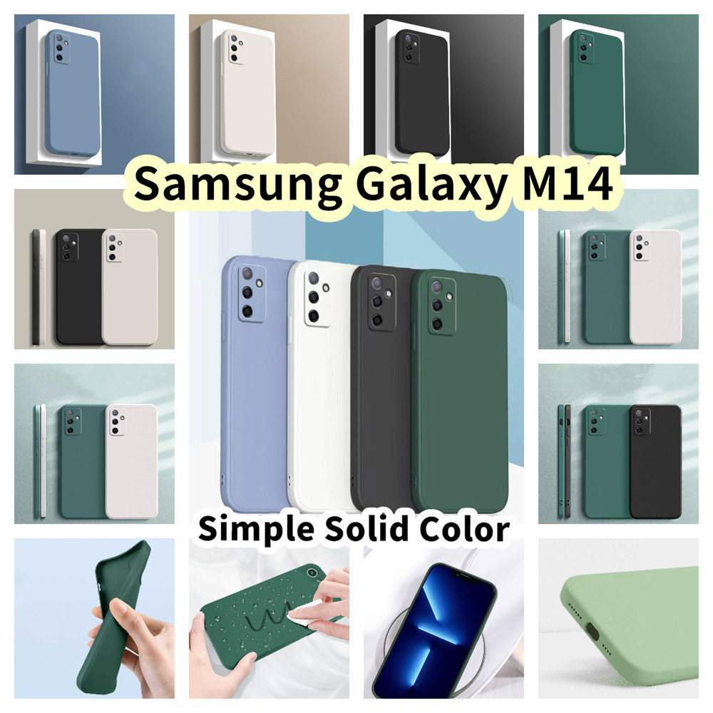 SAMSUNG 【Case Home】適用於三星 Galaxy M14 矽膠全保護殼精密開口彩色手機殼保護套