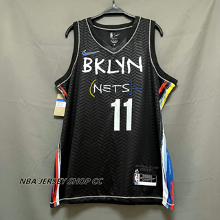2020-21 男子 Nba 布魯克林籃網 #11 凱里歐文城市版球衣黑色
