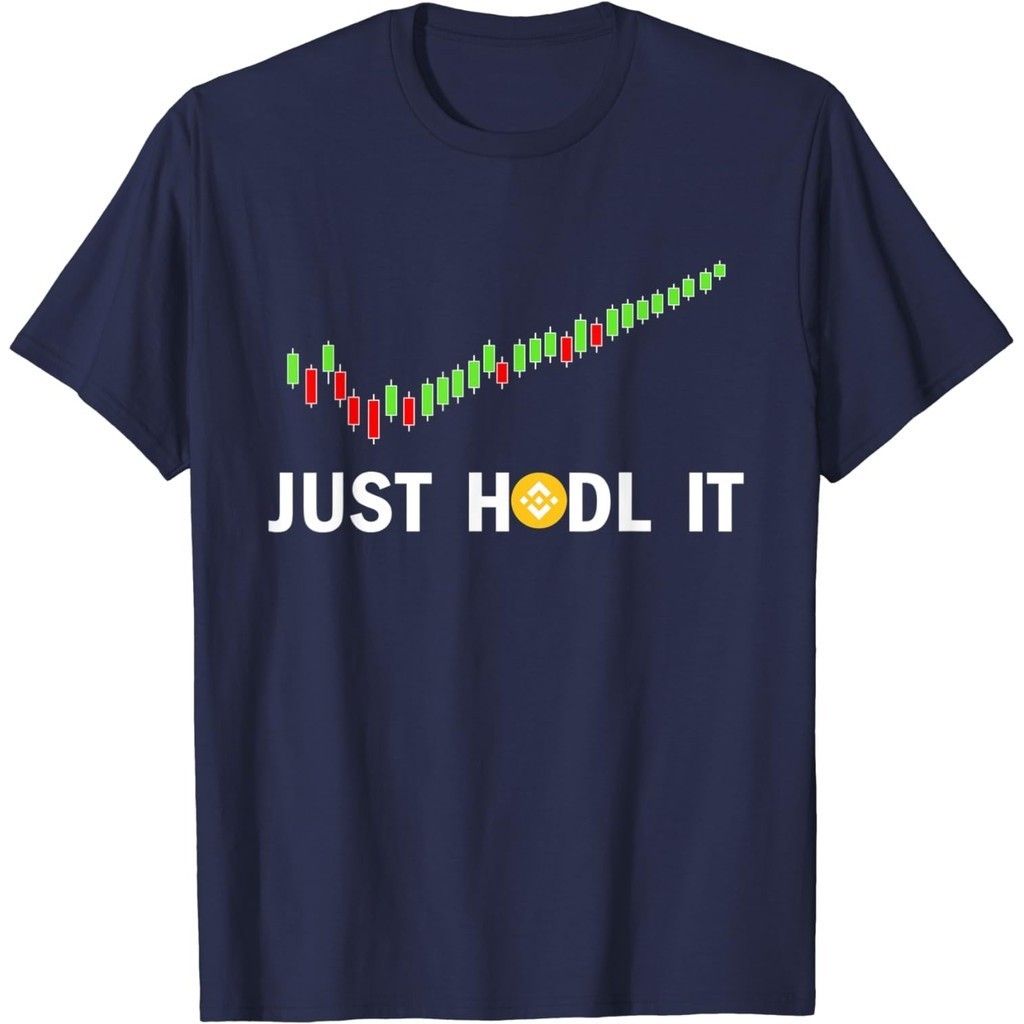 男士棉質 T 恤 BNB 代幣 Just HODL it Funny Blockchain Binance 加密 T 恤