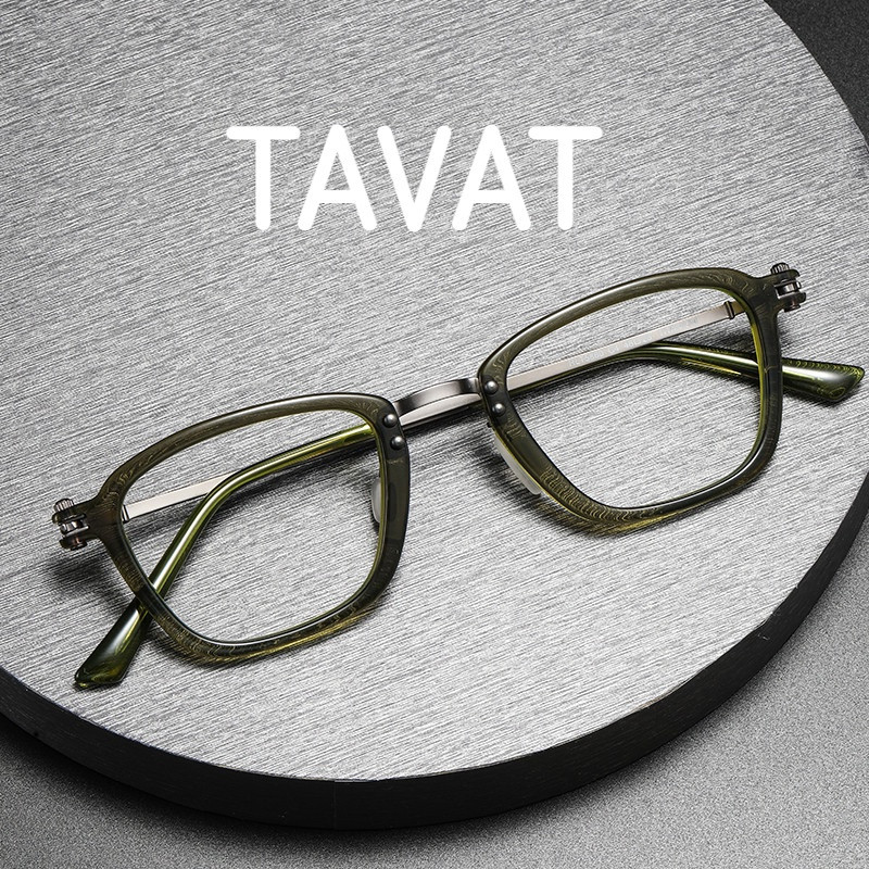 【TOTU眼鏡】Tavat同款 純鈦眼鏡框 義大利手工眼鏡 新款眼鏡時尚復古RLT5880可配防藍光近視板材
