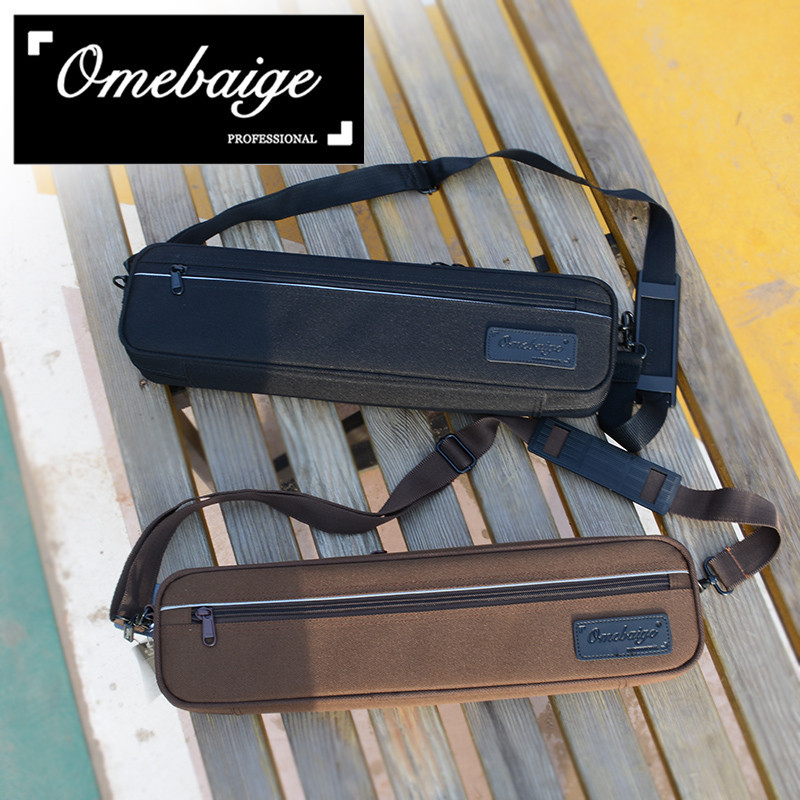 OMEBAIGE長笛包便攜包新款16孔17孔樂器袋軟絨裡手提單肩長笛盒子