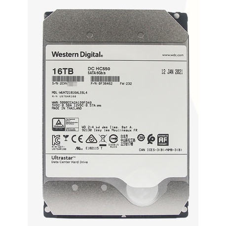 含稅開發票 WD HC550 16TB氦氣硬碟 企業級硬碟 SATA硬碟 NAS硬碟 WUH721816ALE6L4