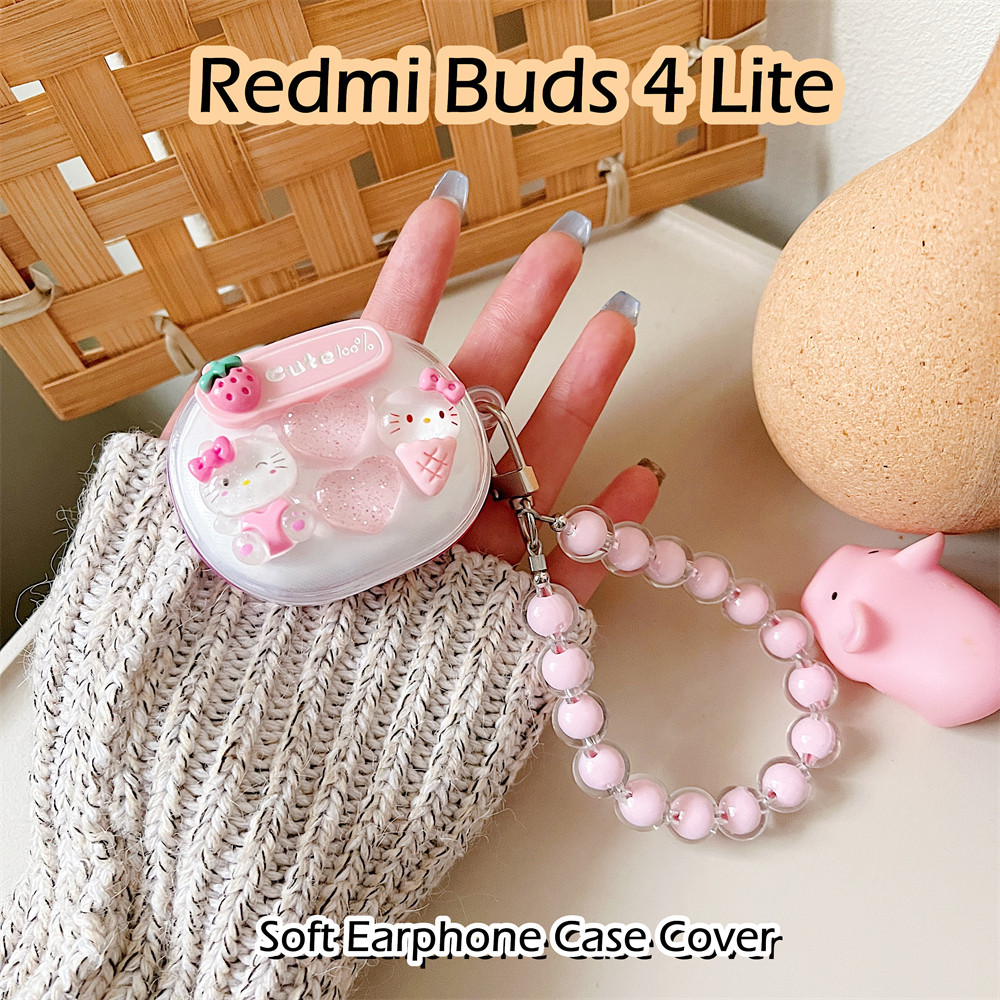 【快速發貨】適用於 Redmi Buds 4 Lite 保護套 DIY 可愛卡通小貓軟矽膠耳機保護套保護套