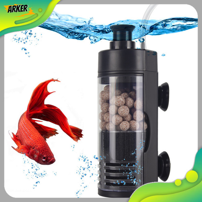 Areker 魚缸海綿過濾器,水族過濾海綿魚缸帶過濾氣泡石迷你淨水