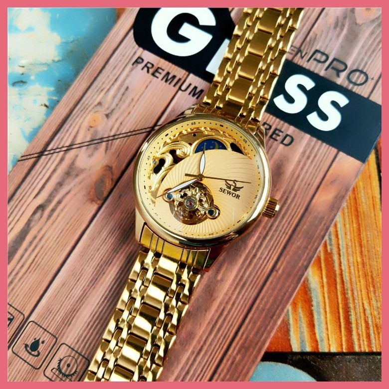 手錶  奧古拉斯機械錶男士手錶防水全自動夜光錶奢華鋼帶男表商務高檔表