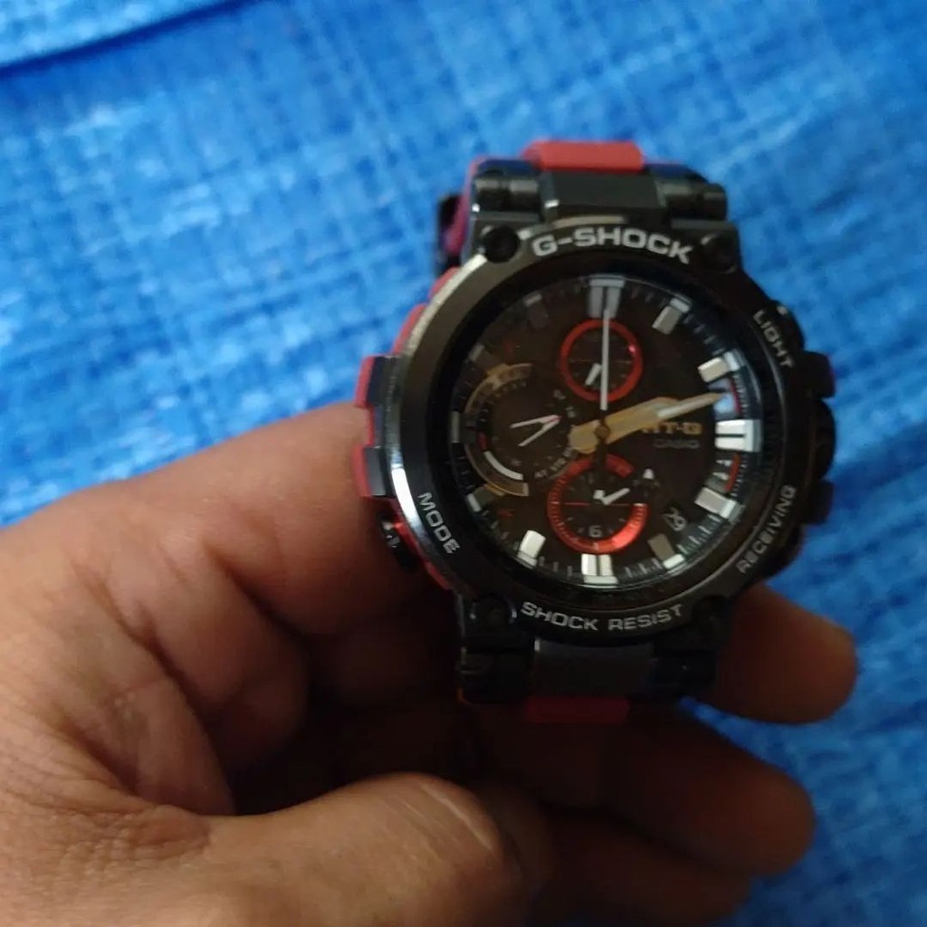 CASIO 手錶 G-SHOCK 紅色 電波 太陽能 日本直送 二手