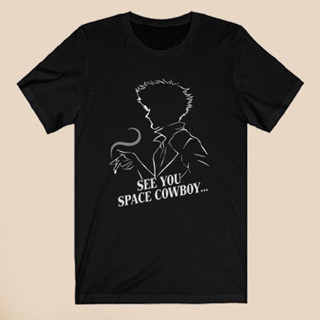 Cowboy Bebop See You 太空牛仔男式黑色 T 恤