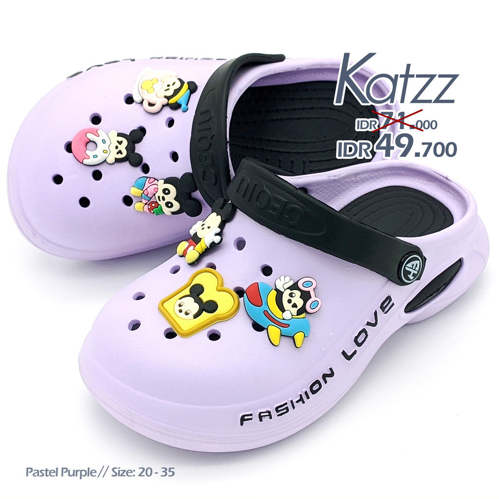 Katzz Baim 涼鞋女孩可愛英國 20 35 色柔軟柔和紫色高跟鞋 4 厘米女孩涼鞋當代漂亮顏色高跟鞋女孩涼鞋 J