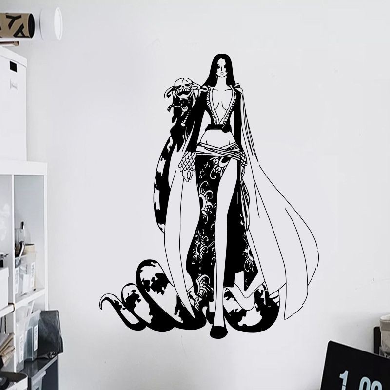 【新品】海賊王卡通動漫畫貼紙女帝二次元宿舍臥室背景牆貼裝飾畫防水壁紙