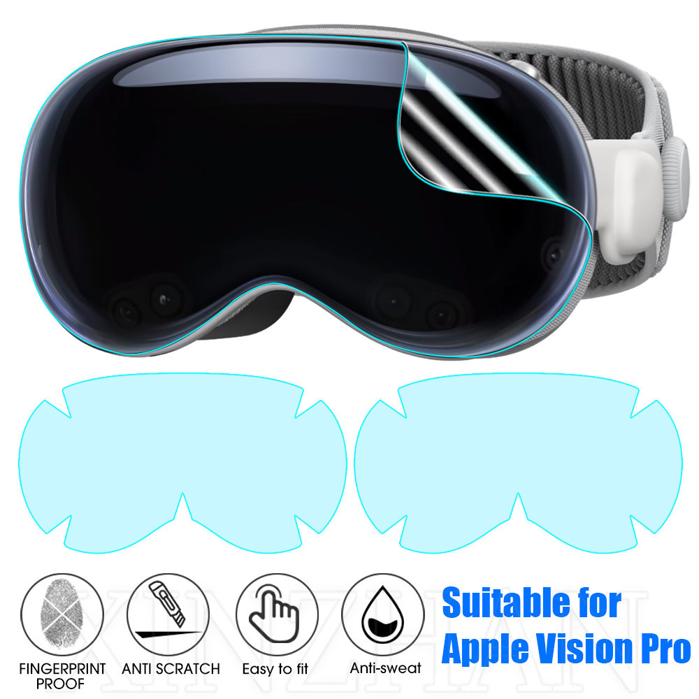 兼容 Apple Vision Pro - 防藍光護眼屏幕膜 - 防刮全覆蓋水凝膠膜 - 高清透明軟 TPU 屏幕保護膜